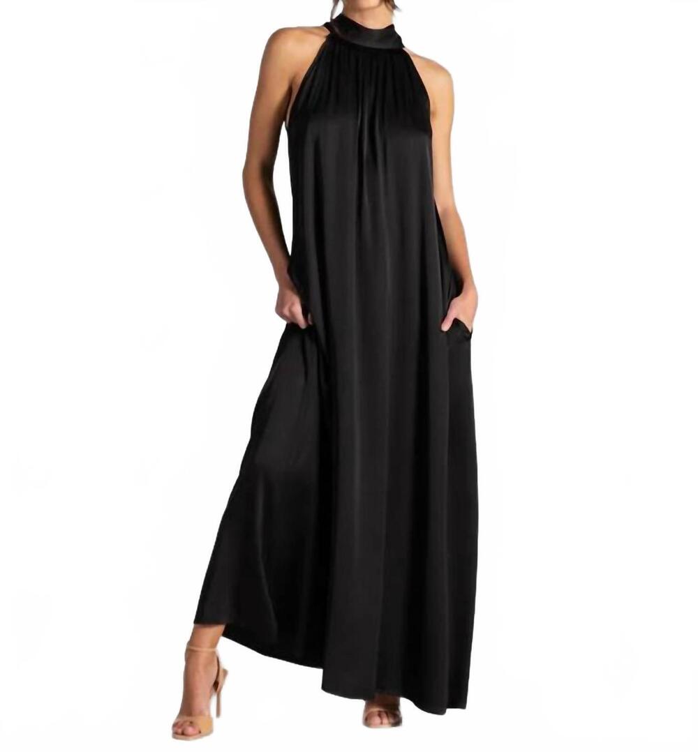 NEW FIFTEEN TWENTY halter dress in black